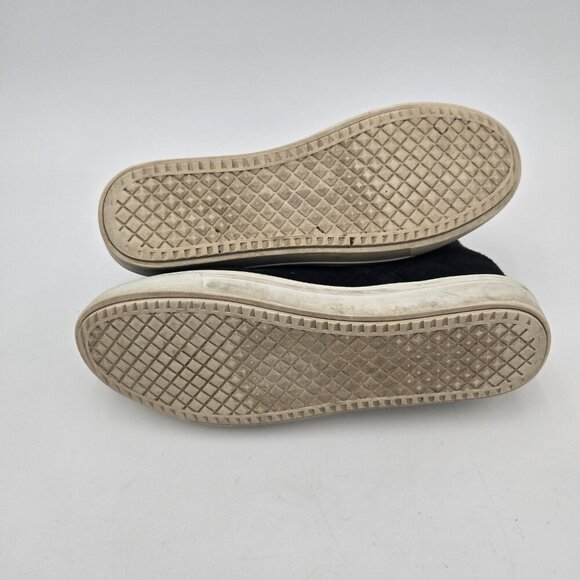 Steve Madden Suede Sultan Chelsea Wedge Sneakers 9 Leather‎ SULT02S1 Black White - Picture 8 of 10